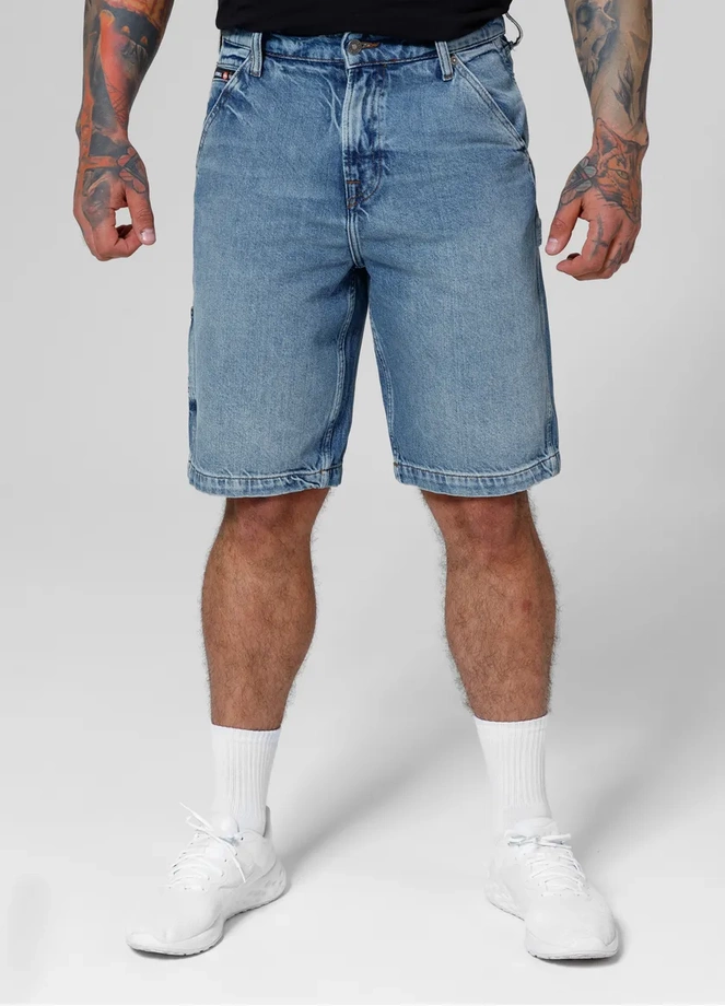 Spodenki szorty jeans męskie Pitbull Carpenter niebieskie
