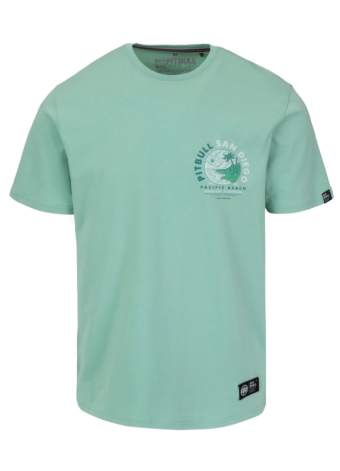 Koszulka męska T-Shirt Pit Bull Pitbull Planet Surf miętowa