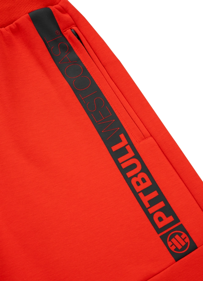 Spodnie dresowe męskie Pitbull Pit Bull West Coast Saturn 24 czerwone
