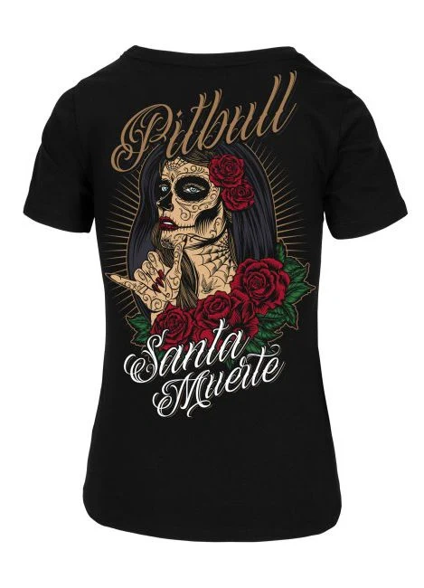 Koszulka t-shirt damska Pit Bull Santa Muerte 23 czarna