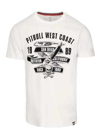 Koszulka męska T-Shirt Pit Bull Pitbull Oldschool Razor Slim Fit biała