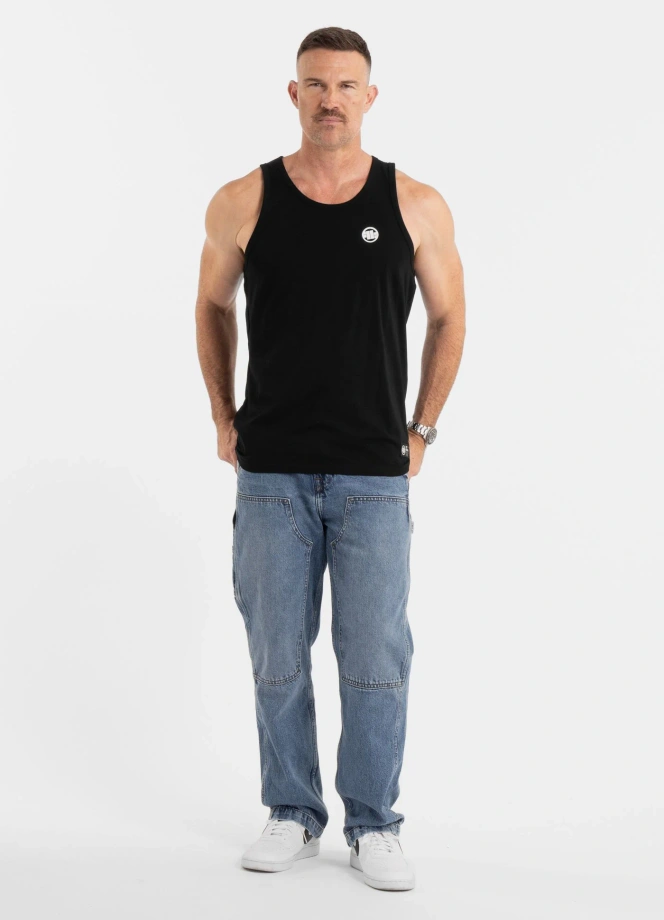 Koszulka męska tank top Pitbull Small Logo czarna