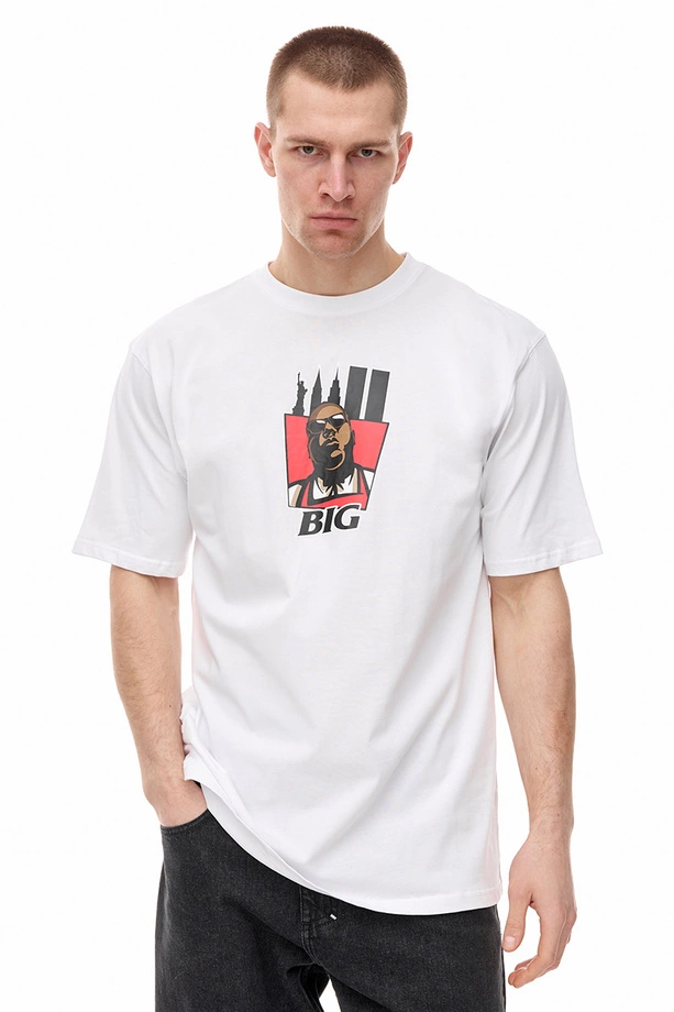 Koszulka męska t-shirt Mass Dnm Big Logo biała