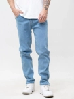 Spodnie męskie Jeans Jigga Wear Mini Haft Logo jasne niebieskie