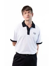 Koszulka męska Polo Moro Sport Mini Paris Laur biało/czarna