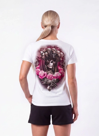 Koszulka t-shirt damska Pit Bull Santa Muerte 26 biała