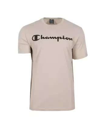 Koszulka męska T-shirt Champion Classic Big Logo beżowa