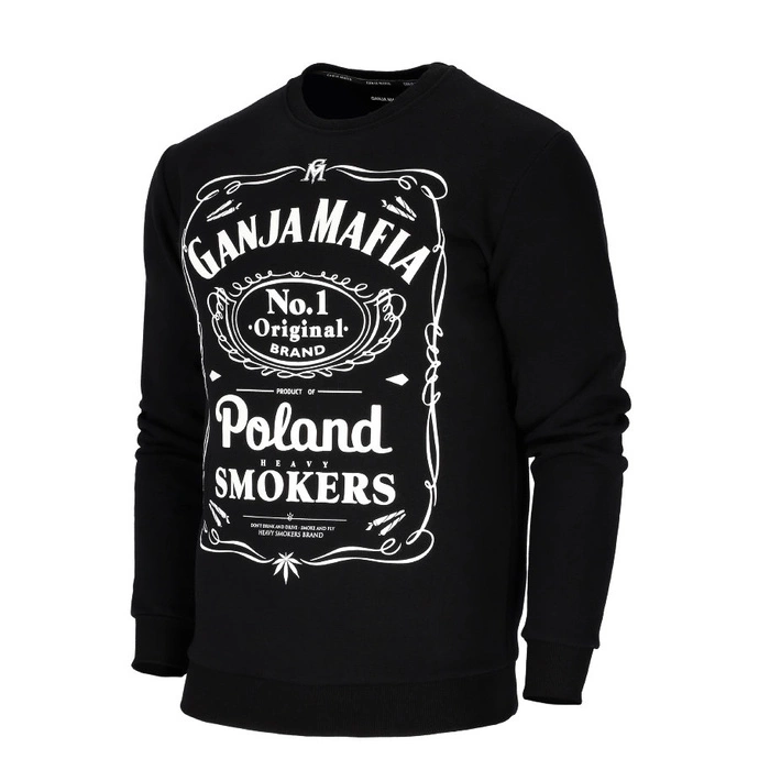 Bluza męska Ganja Mafia GMF Heavy Smokers crewneck czarna