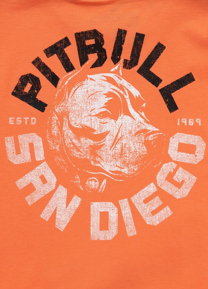 Koszulka męska T-Shirt Pit Bull Pitbull Dog SD pomarańczowa
