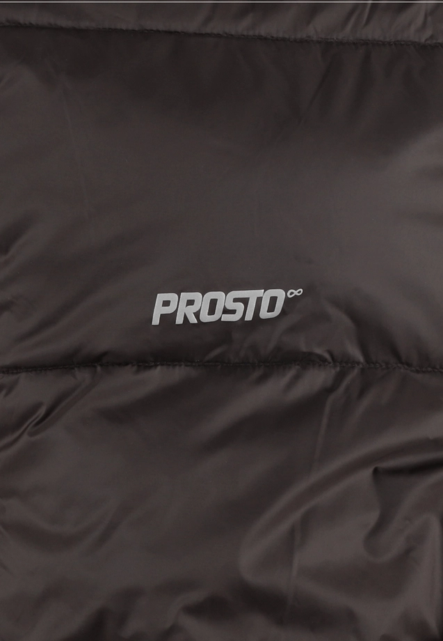 Kurtka zimowa męska Prosto Puffer 404 ciemno brązowa