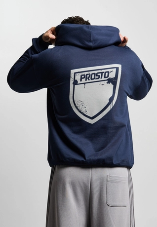 Bluza męska z kapturem Prosto Splash Shield granatowa