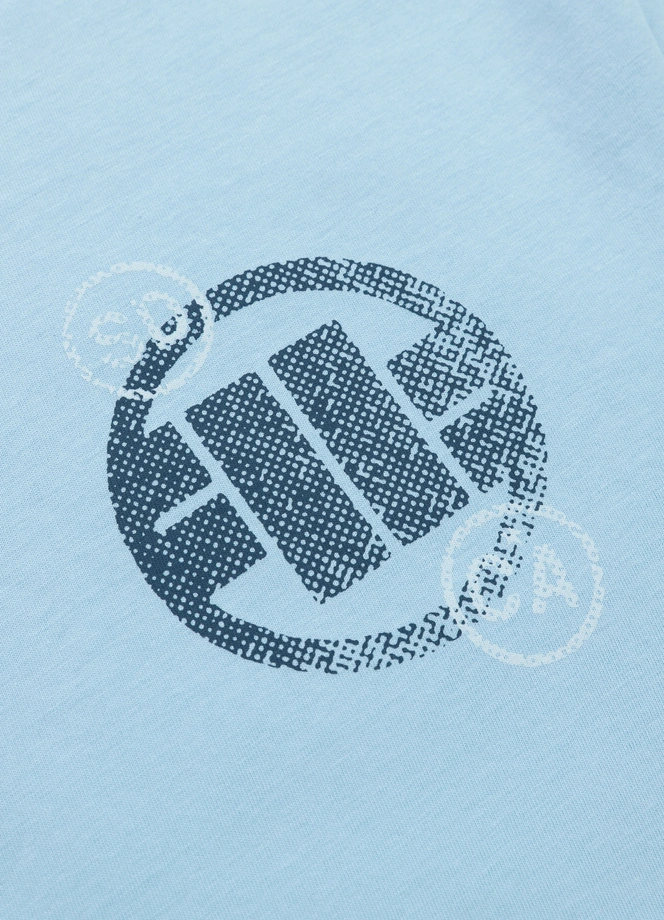 Koszulka męska T-Shirt Pit Bull Pitbull SD Stamp jasno niebieska
