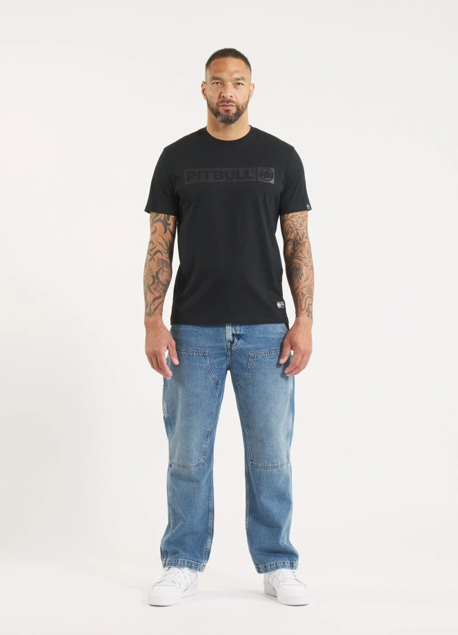 Koszulka męska T-Shirt Pitbull Hilltop czarna all black