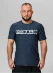 Koszulka męska T-shirt Pit Bull Performance Pro+ Casual Sport Hilltop granatowa