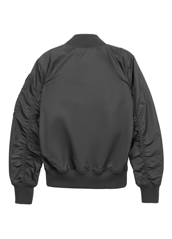 Kurtka męska przejściowa wiosenna Pit Bull MA 1 Logo Flight Jacket 2 bomber grafitowa szara