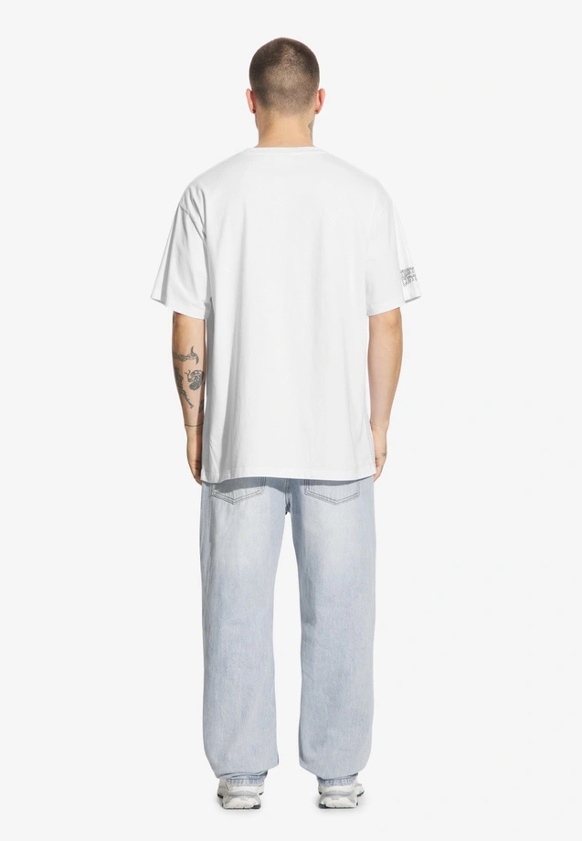 Koszulka męska t-shirt oversize Prosto Football Fan biała