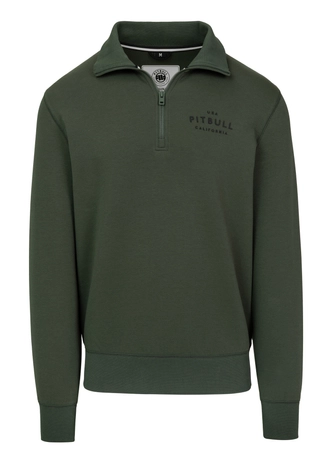Bluza męska half-zip Pit Bull Sampson 25 ciemno zielona