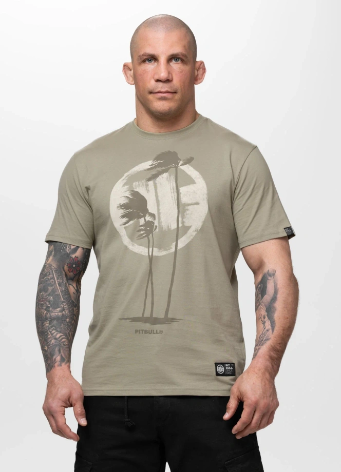 Koszulka męska T-Shirt Pit Bull Palms grey harbour