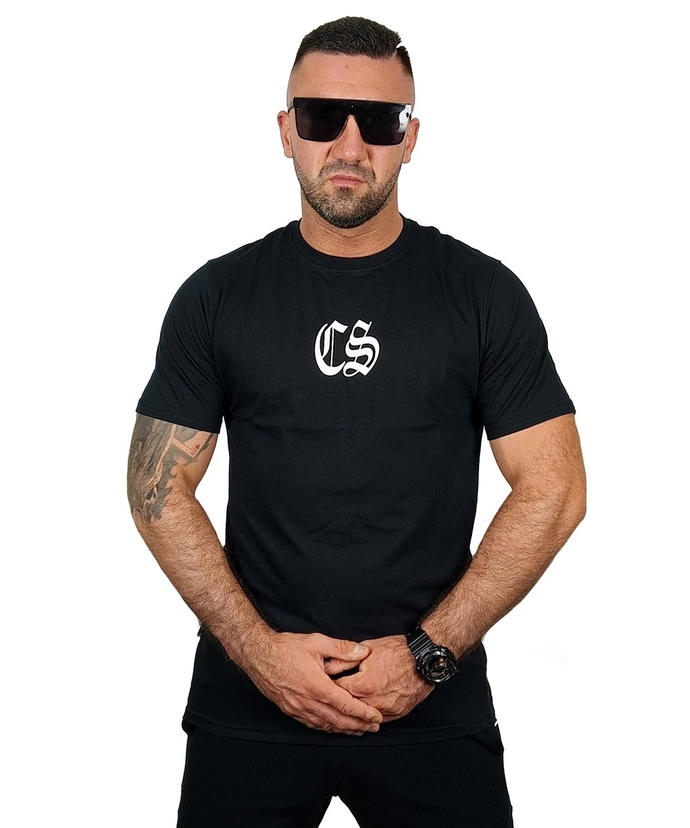 Koszulka męska T-shirt Ciemna Strefa Biały Gotyk czarna