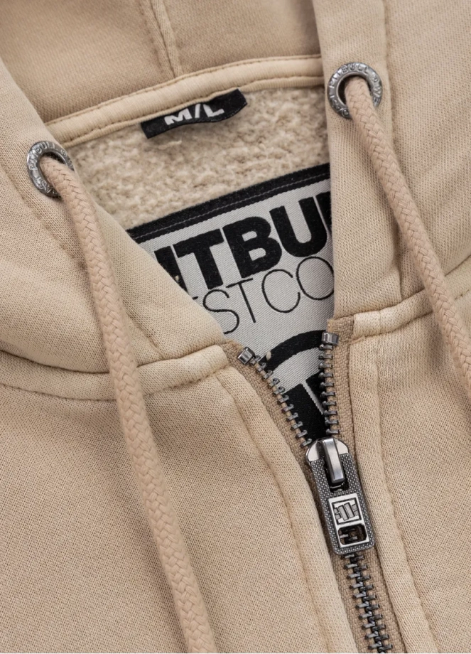 Bluza damska Pit Bull Manzanita Pitbull hooded zip beżowa