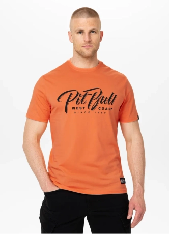 Koszulka męska T-Shirt Pit Bull Pitbull El Jeffe pomarańczowa