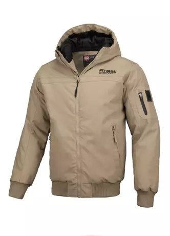 Kurtka zimowa męska Pit Bull Balboa II 24 Hooded Jacket beżowa