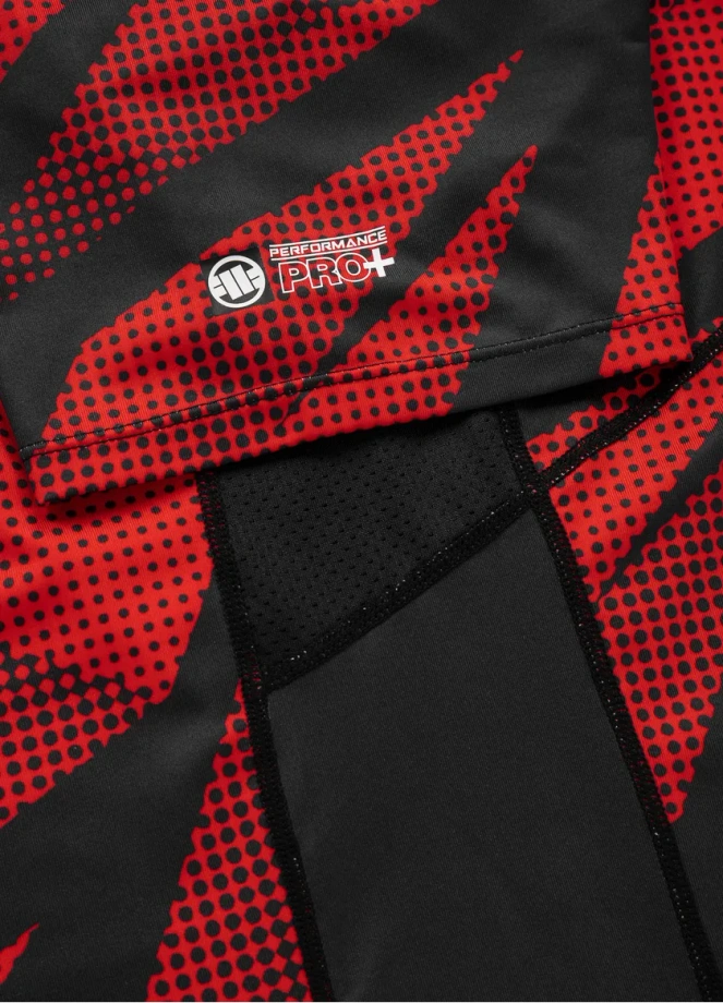Koszulka męska T-shirt Pit Bull Mesh Performance Pro Plus Dot Camo II 24 czerwona
