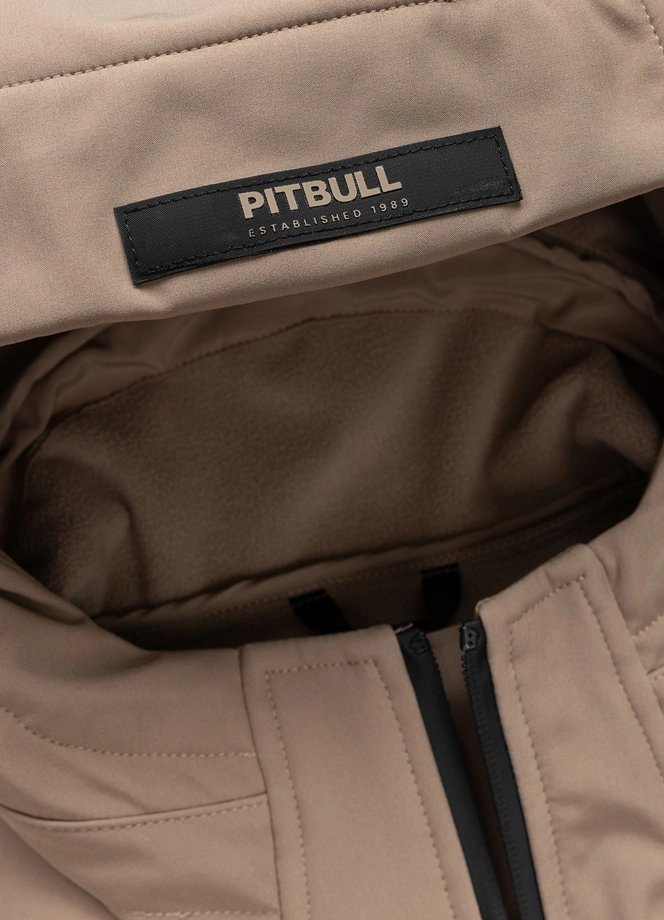 Kurtka męska przejściowa wiosenna Pit Bull Softshell Roscoe ciemno beżowa