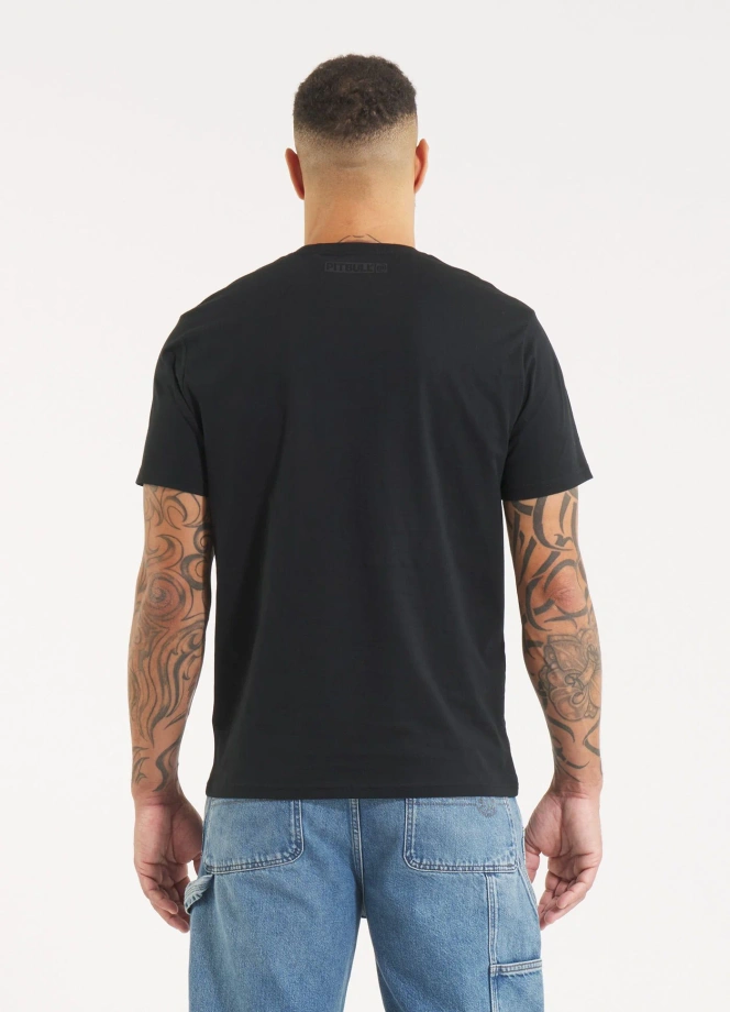 Koszulka męska T-Shirt Pitbull Hilltop czarna all black