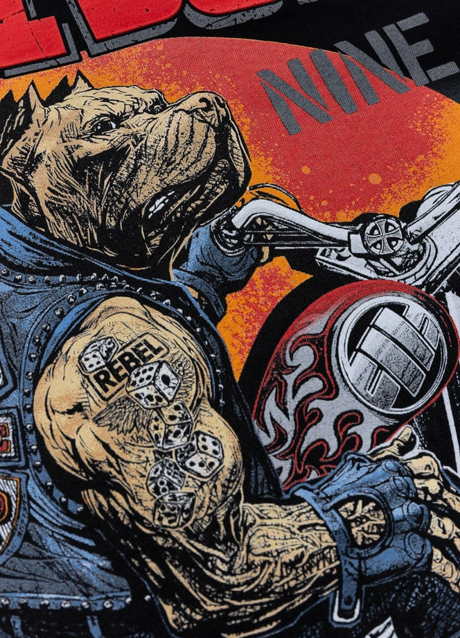 Koszulka męska T-Shirt Pit Bull Rebel Born czarna