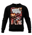 Bluza męska bez kaptura Public Enemy Hardcore Life crewneck czarna