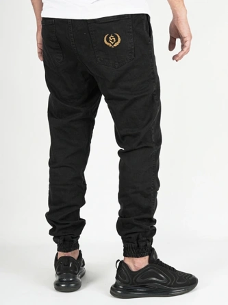 Spodnie męskie jogger jeans Środowisko Miejskie Laur Icon czarne/złote