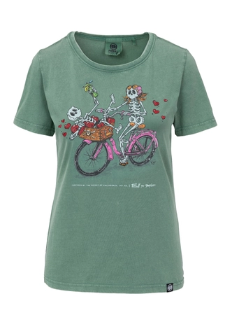 Koszulka damska T-shirt Pit Bull CruisinAndBoozin miętowy zielony