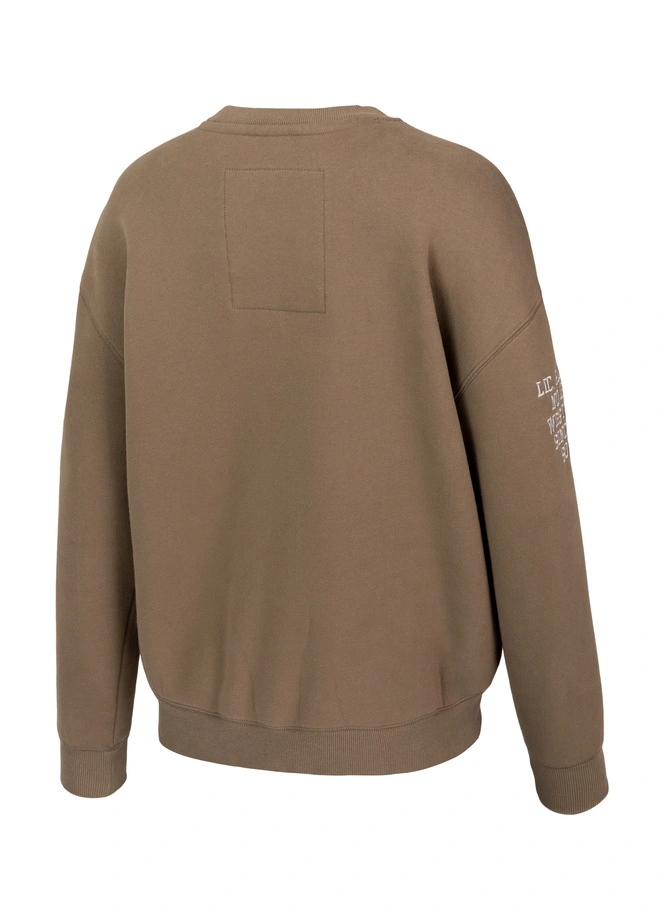 Bluza damska oversize Pitbull Pit Bull Tyrian crewneck brązowa
