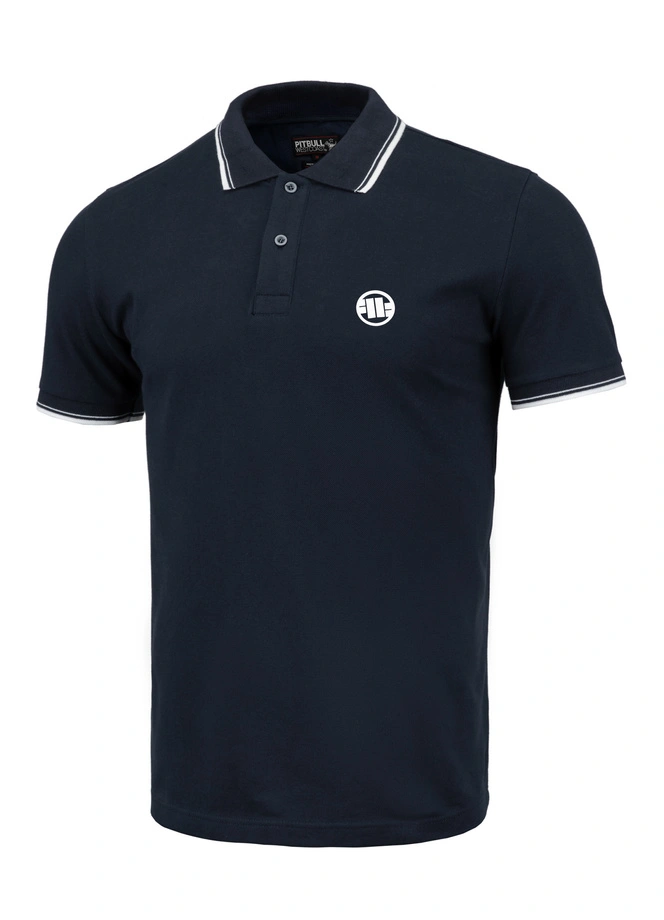Koszulka męska Polo Pitbull Pique Stripes Regular granatowa