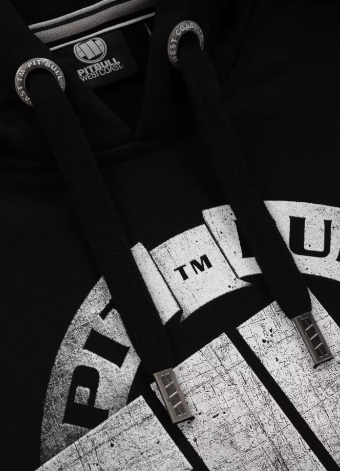Bluza męska z kapturem Pitbull Pit Bull Steel Logo czarna