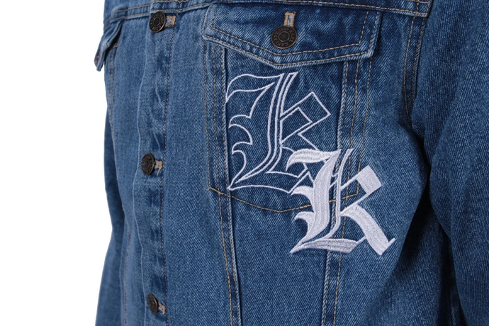 Kurtka przejściowa unisex Karl Kani KK Old English Denim Jacket niebieska