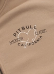 Bluza damska z kapturem Pitbull Manzanita Heart ZIP Washed beżowa