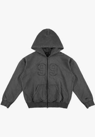 Bluza męska z kapturem Prosto Zip99 grafitowa