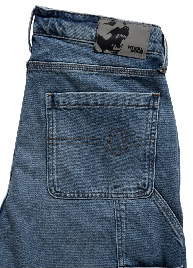 Spodenki szorty jeans męskie Pitbull Carpenter niebieskie