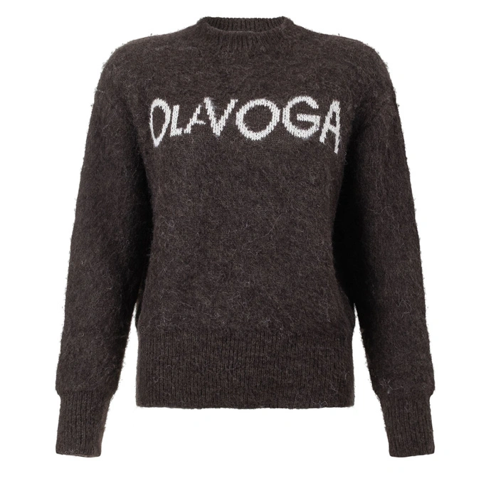 Sweter damski Olavoga VILLA brązowy