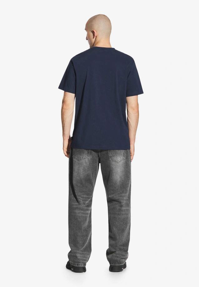 Koszulka męska t-shirt Prosto Box Logo granatowa