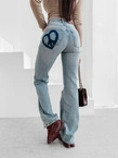 Spodnie damskie jeans Olavoga Zoio jasno niebieskie