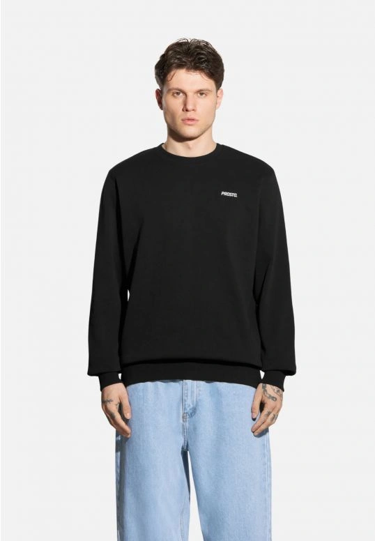 Bluza męska Prosto Basic crewneck czarna
