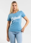 Koszulka damska T-shirt Pit Bull Angel Logo niebieska