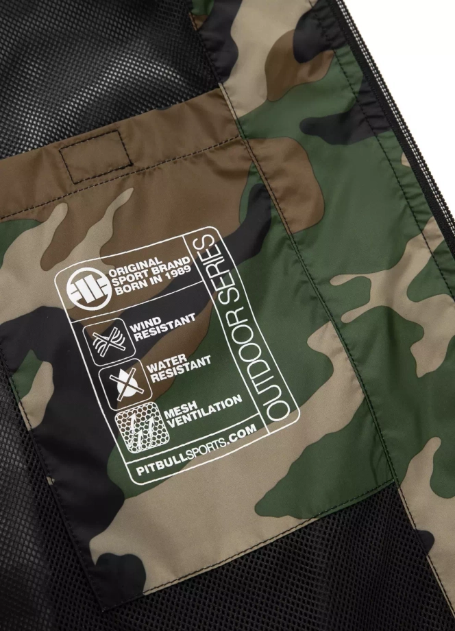 Kurtka męska wiosenna przejściowa Pit Bull Athletic Hilltop Nylon Jacket wiatrówka zielone camo