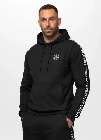 Bluza męska z kapturem Pit Bull Tape Parker czarna