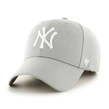 Czapka z daszkiem 47 Brand New York Yankees Snapback MVP jasna szara
