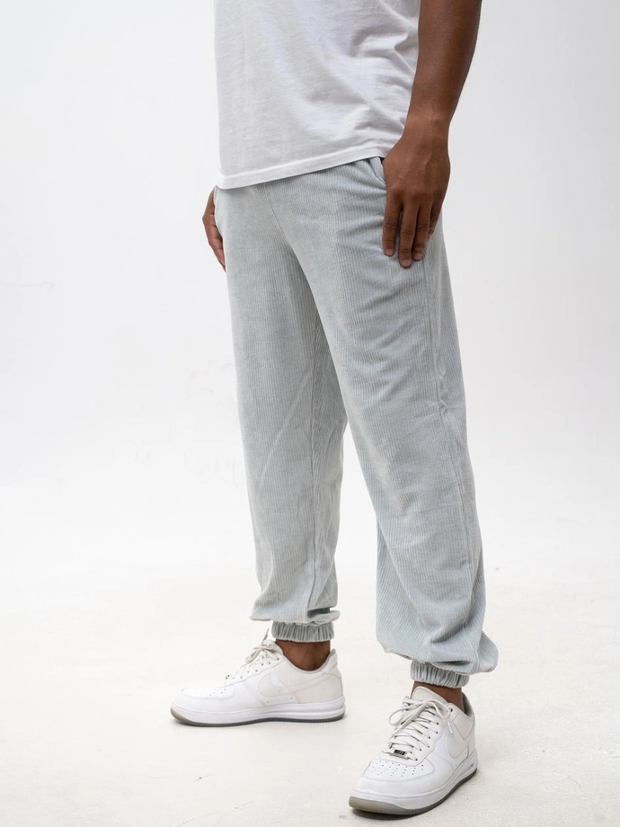 Spodnie męskie sztruksowe Jogger Jigga Wear Cord szare