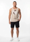 Koszulka męska tank top Pitbull Palms beżowa